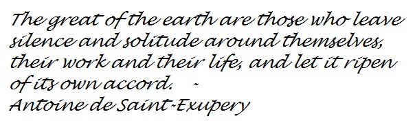 silence and solitude